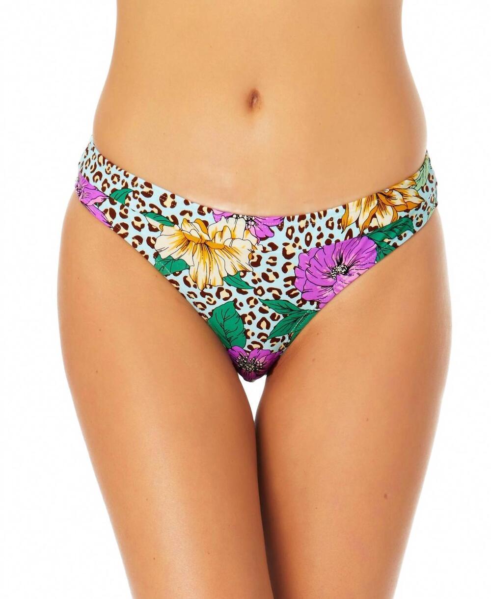 NEW CALIFORNIA WAVES juniors animal-print banded hipster bottoms in multicolor